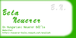 bela neuerer business card